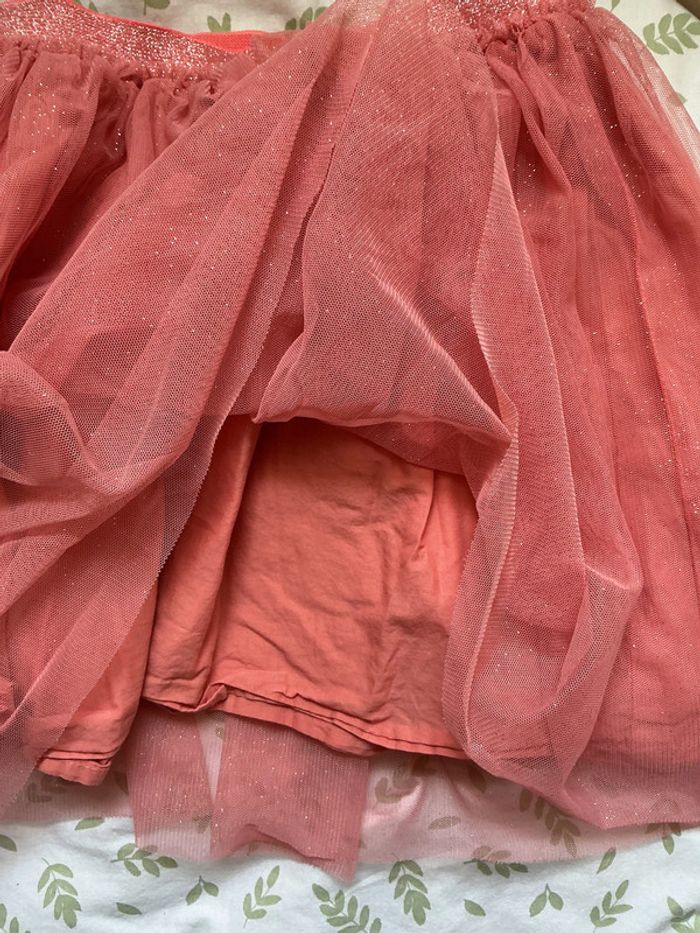 jupe en tulle corail à paillettes avec jupon 8 ans caprice de fille - photo numéro 5