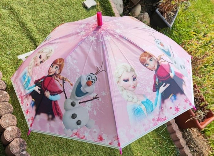 Parapluie reine des neiges rose pour enfant - photo numéro 2