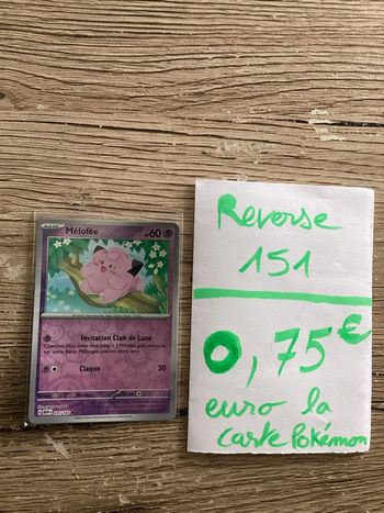 carte Pokémon mélofée reverse 035/165 EV3.5 collection 151 FR neuf sortie de booster