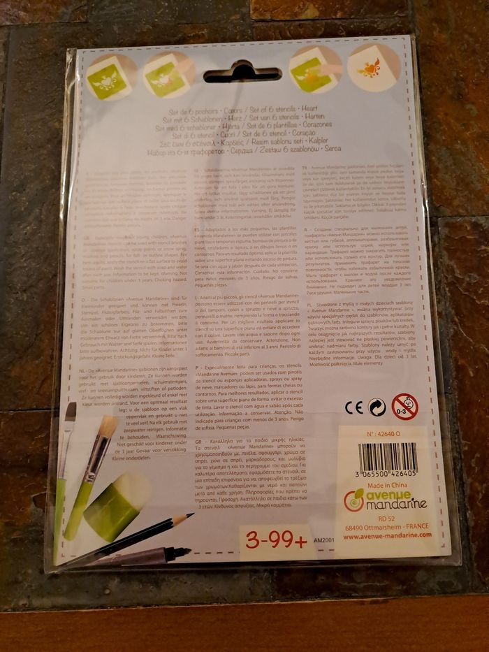 6 pochoirs cœurs NEUF - photo numéro 2