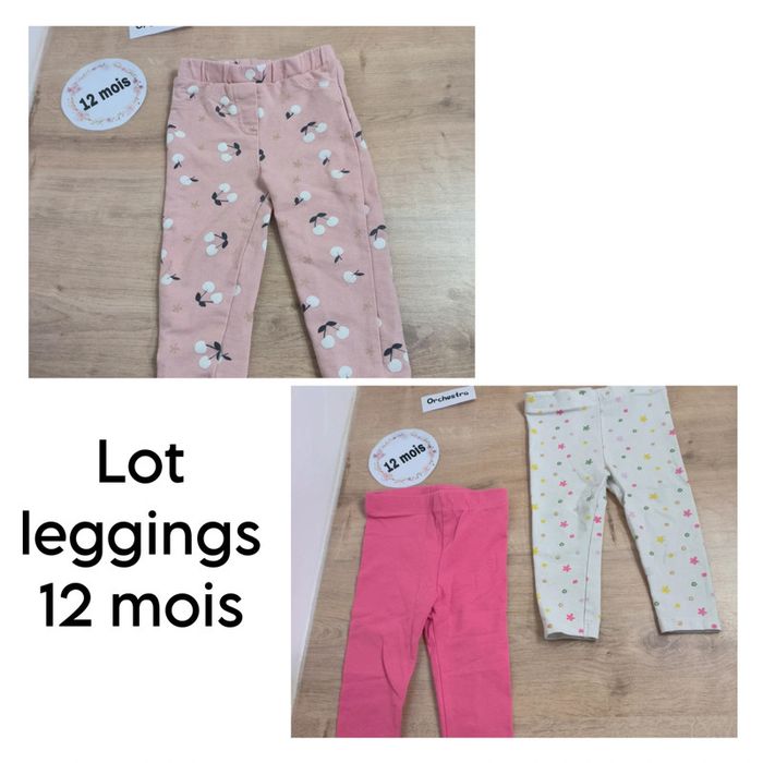 Lot 3 leggings 12 mois