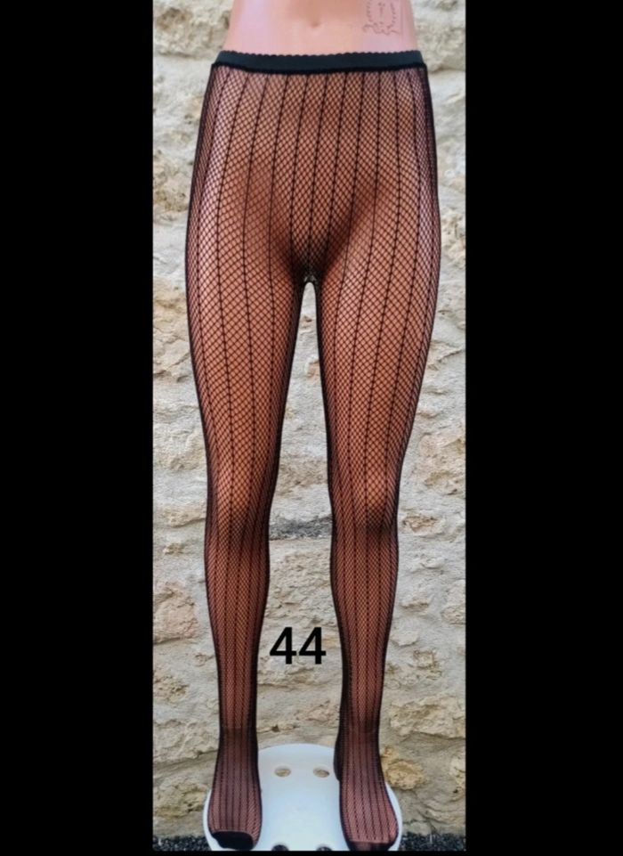 Collant résille motif fantaisie