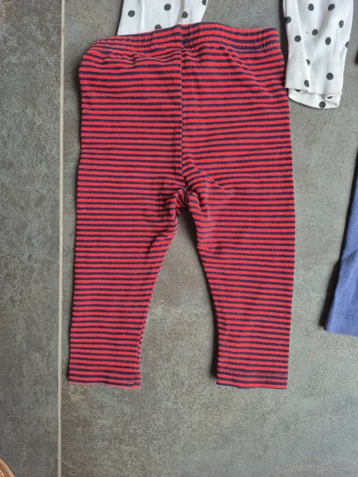 Lot 4 leggings 6 mois fille - photo numéro 3