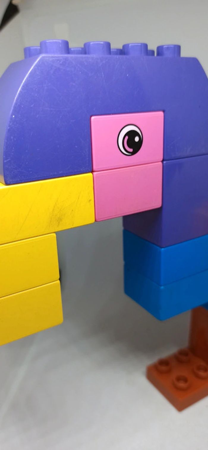 Oiseau flamant rose en briques lego duplo - photo numéro 2
