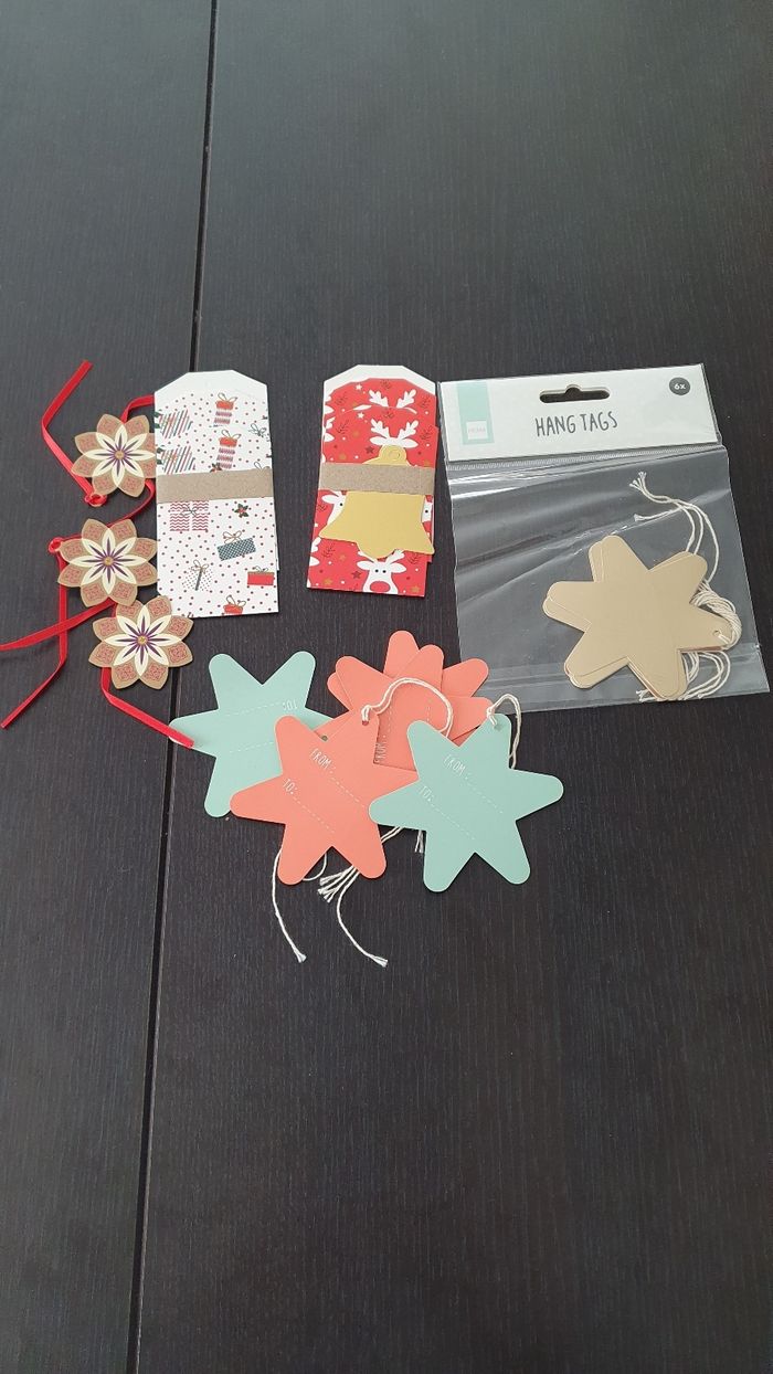 Étiquettes neuves pour cadeau