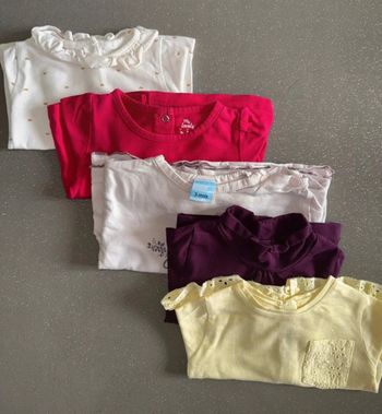 Lot de 5 tee shirts ML 3 mois