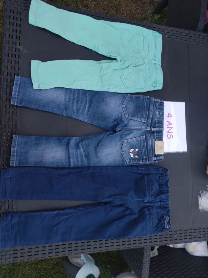 Lot de 3 jeans 4 ans fille - photo numéro 2