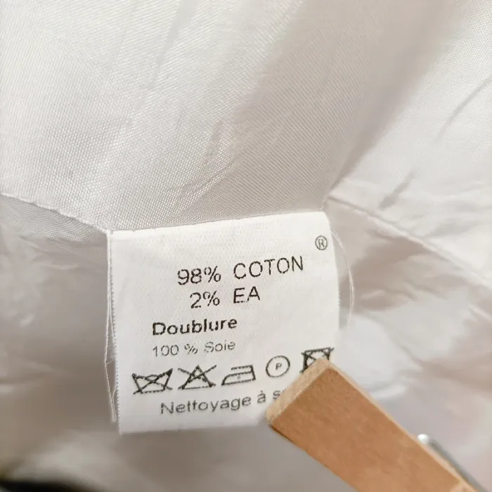 Blazer blanc chic avec doublure imprimée bleu marine – Taille 3 (M) A733 - photo numéro 11