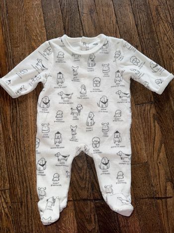 Pyjama velour vertbaudet Naissance 50 cm