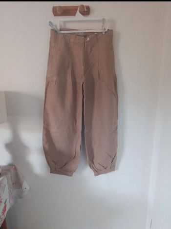 Pantalon en lin large et confortable léger 