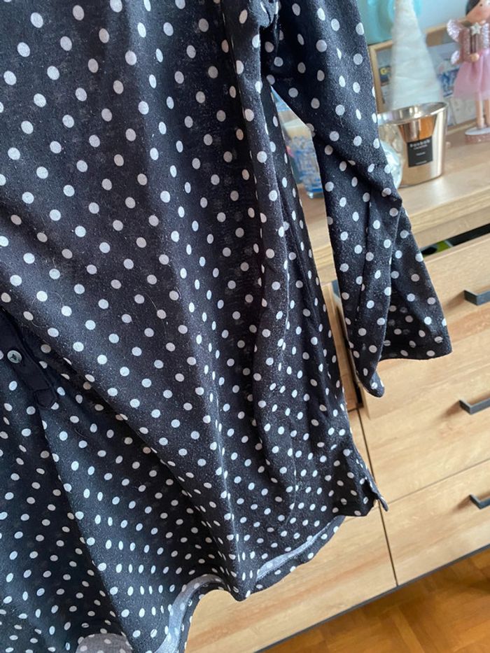 Blouse noire pois - photo numéro 2