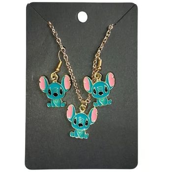 LILO & STITCH - Parure boucles d'oreilles + Pendentif