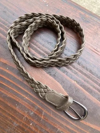 Ceinture tressée marron