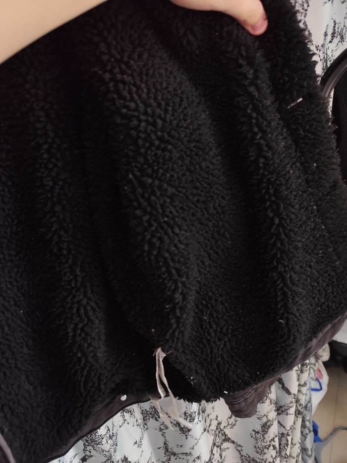 Veste noire en jean et doublure épaisse Homme taille S - photo numéro 6