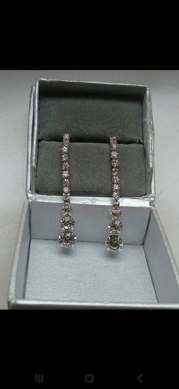 Boucles d'oreilles pendantes strass