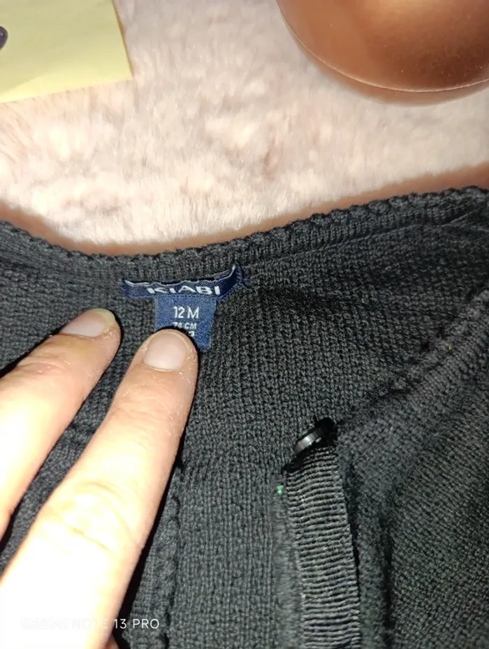 Gilet noir Kiabi neuf 12m - photo numéro 3