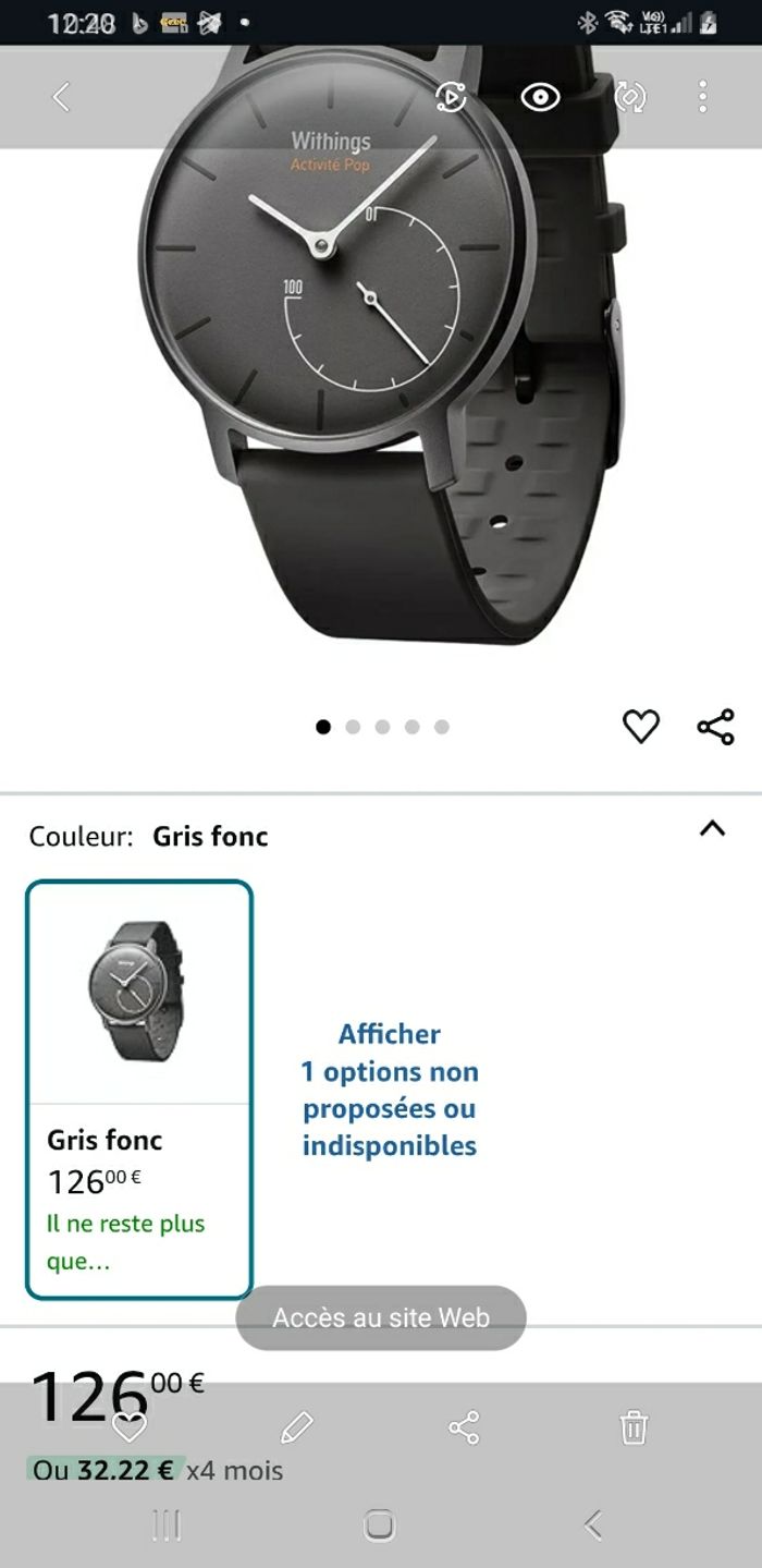 Montre withings pop