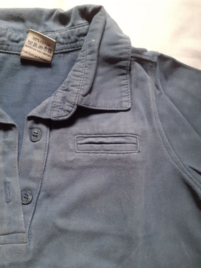 Sweet polo bleu motif chiffres - photo numéro 3