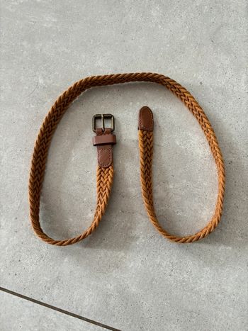 Ceinture tressée marron