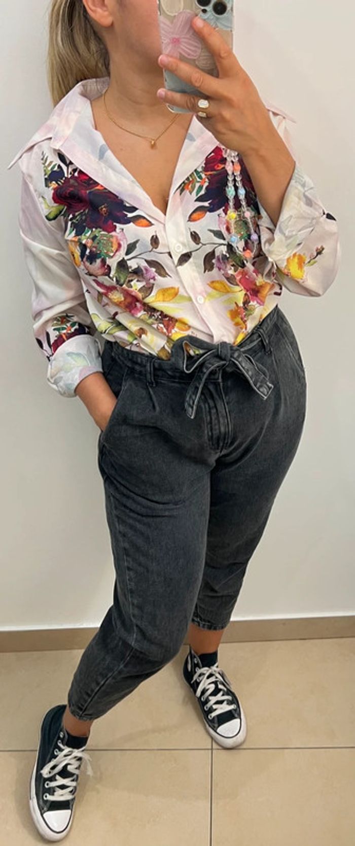 Chemise À Fleurs Taille M - photo numéro 4