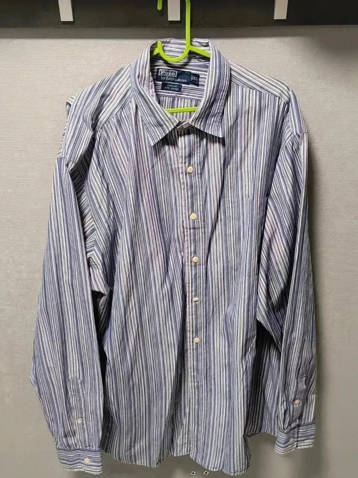 Chemise Ralph Lauren rayée vintage – coupe large, look Y2K - photo numéro 4