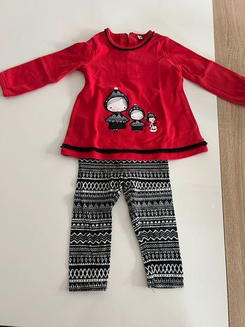 Ensemble rouge 12 mois