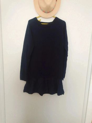 Pull robe fille  12 ans bleu marine