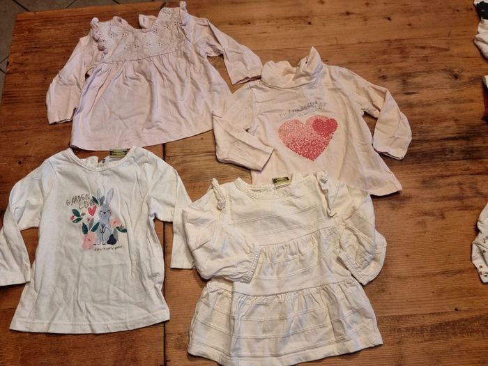 Lot de 4 hauts manches longues 12 mois