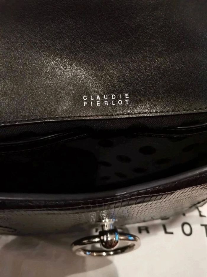 Sac Anouck en cuir marine sac pochette 2en1 | Claudie Pierlot | neuf - photo numéro 12