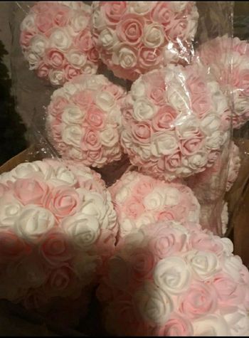 Boule polystyrène avec fleur