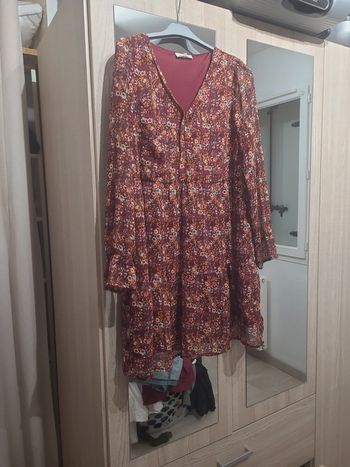 Robe fleuris à manches longues