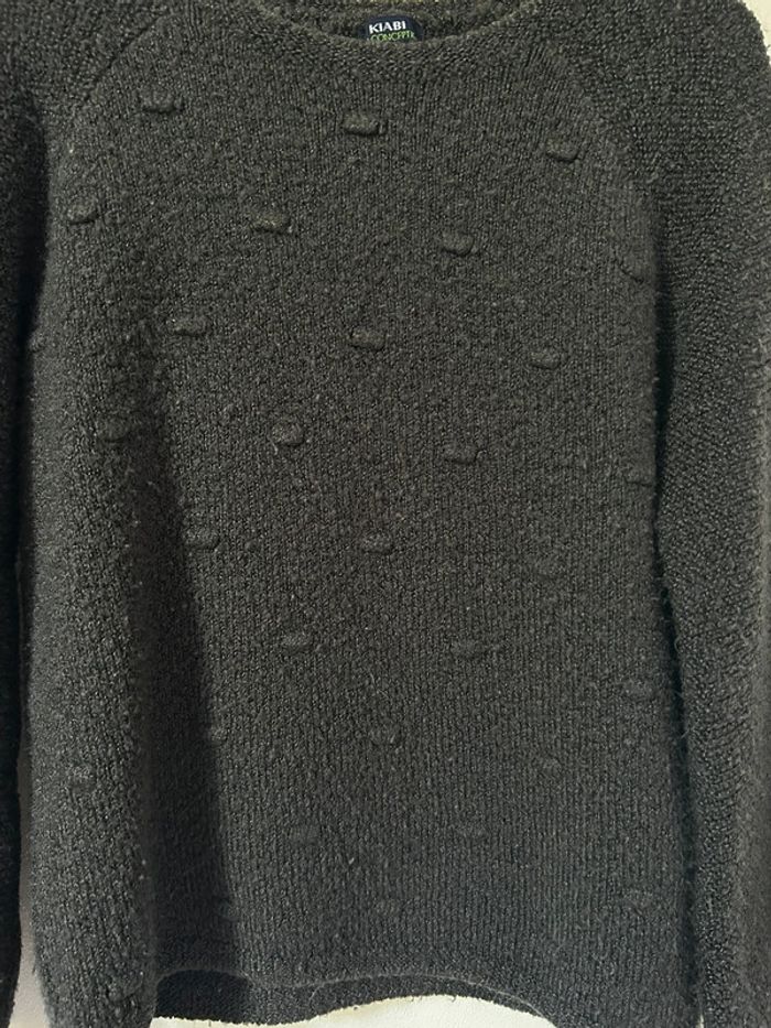 Pull noir laine. - photo numéro 2