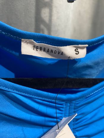 Top bleu froncé Terranova S