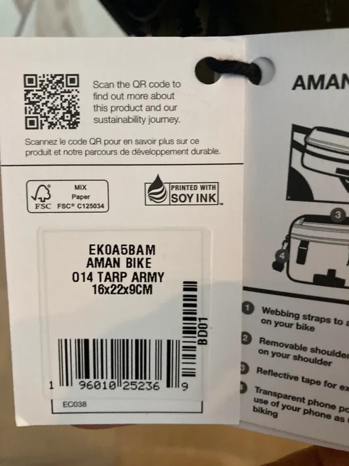 Eastpak aman bike sacoche vélo tarp army kaki - photo numéro 6