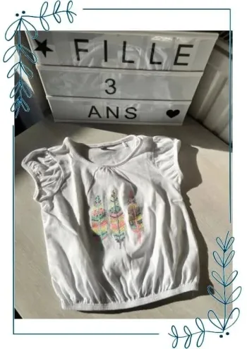 T shirt 3 ans sequins 🌸