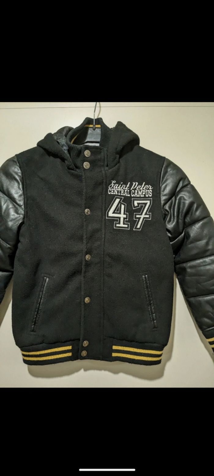 Blouson Teddy Blog by Gemo noir. Taille 10 ans - photo numéro 2