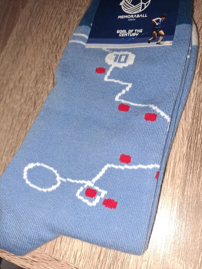Chaussettes diego maradona neuves memoraball goal but du siècle football calcio calzini M 36/40 - photo numéro 4