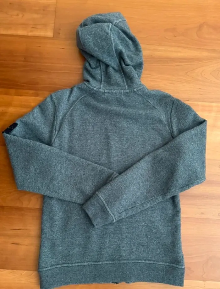 Veste à capuche Stone Island gris – Taille S – Patch authentique – Zip intégral - photo numéro 7