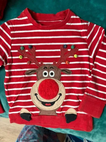 T-shirt manches longues renne 2-3 ans