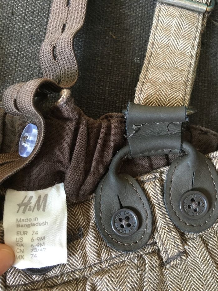 Pantalon avec bretelle h&m 74 cm - photo numéro 2