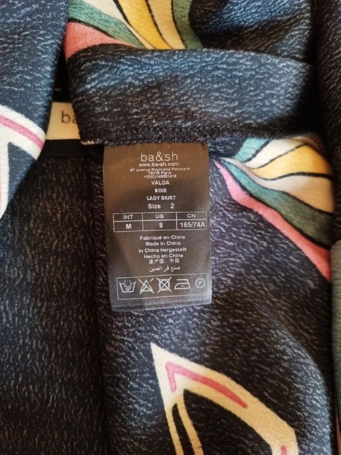 Jupe noire géométrique Ba&sh vintage M/38 - photo numéro 8