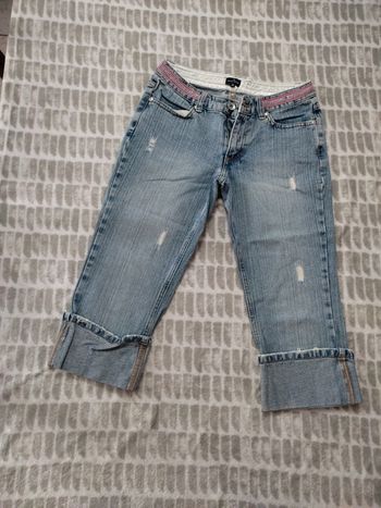 Bermuda pantacourt jeans bleu NAF NAF taille 36