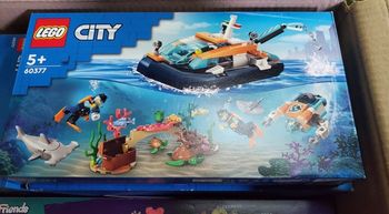 LEGO City 60377 Le Bateau d'exploration Sous-marine.