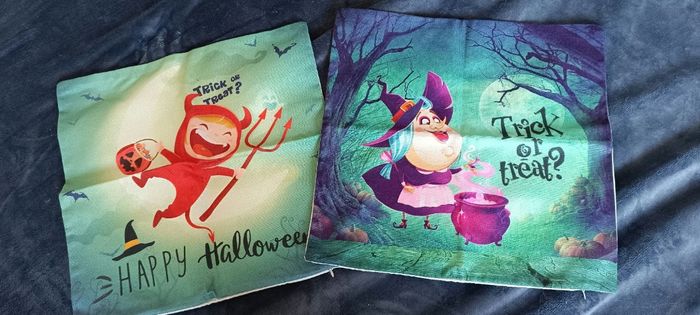 Lot de deux taies d'oreillers neuf 60x60 cm