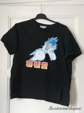 Tee shirt haut Dragon Ball Z Goku kaméhaméha Taille L t