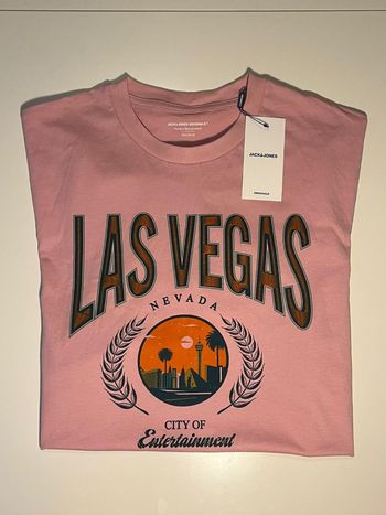 T-shirt coton JACK & JONES Originals “Las Vegas” – Modèle City of Entertainment – Taille S