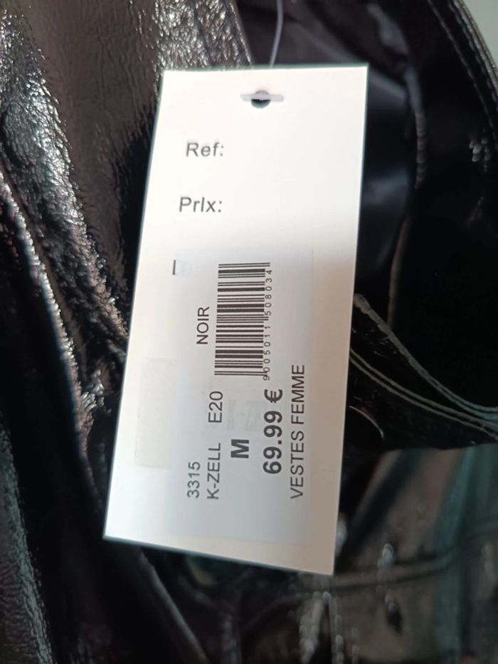 Veste noire pression chic taille M - photo numéro 5