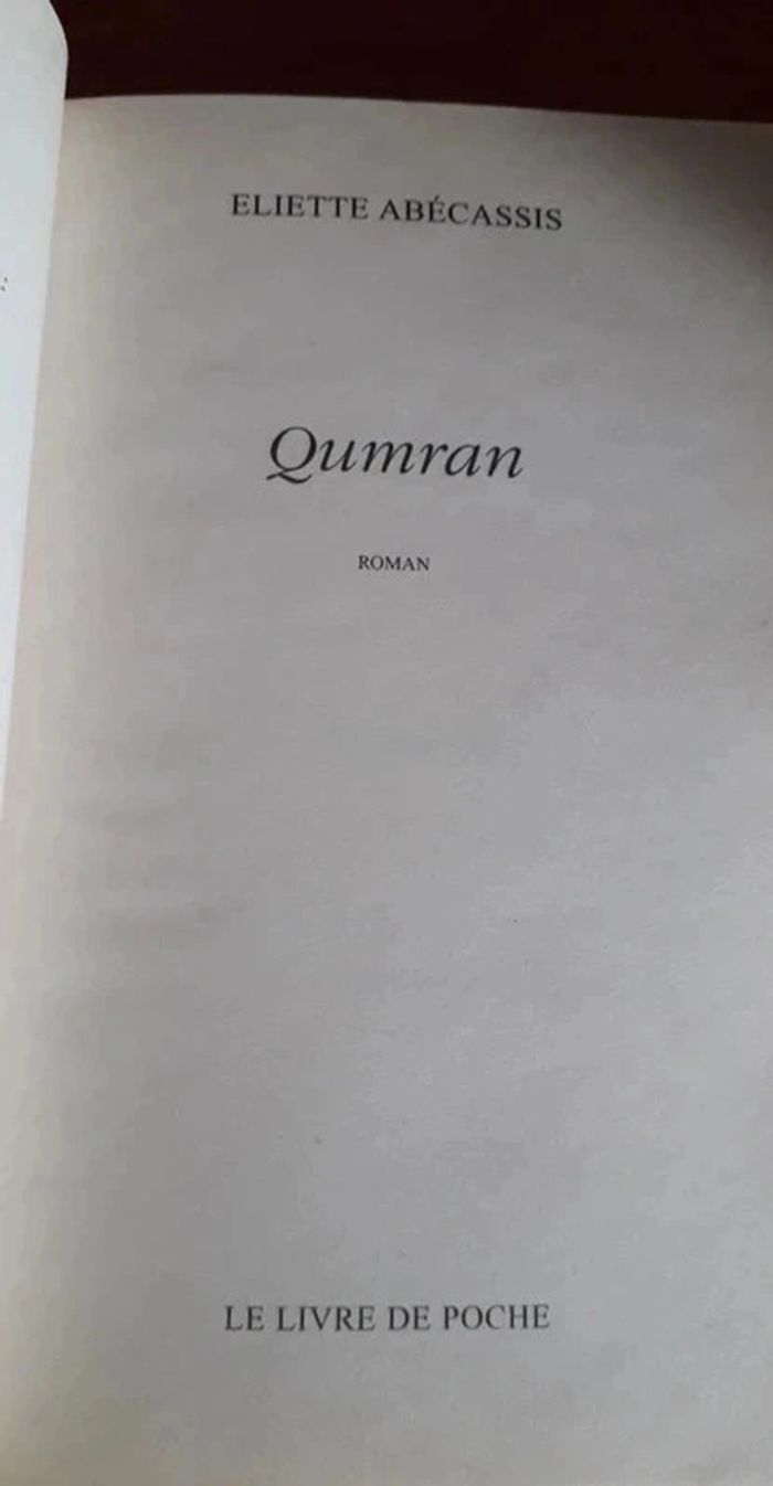 Livre / Eliette Abécassis / Qumran. - photo numéro 2