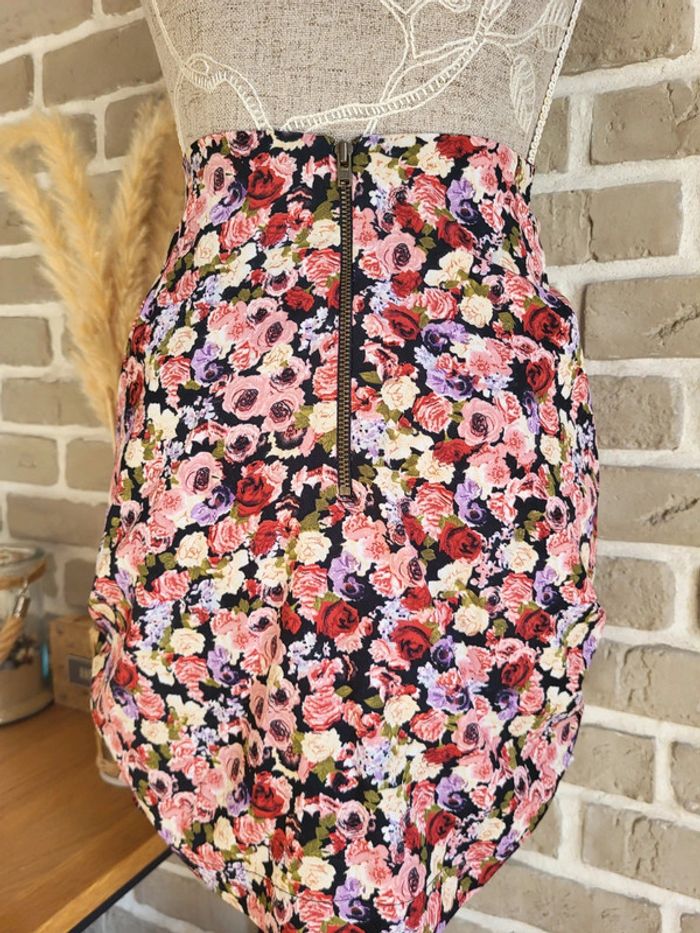 Belle jupe fleuri ruban noué Cache Cache - Rétro romantique - photo numéro 6