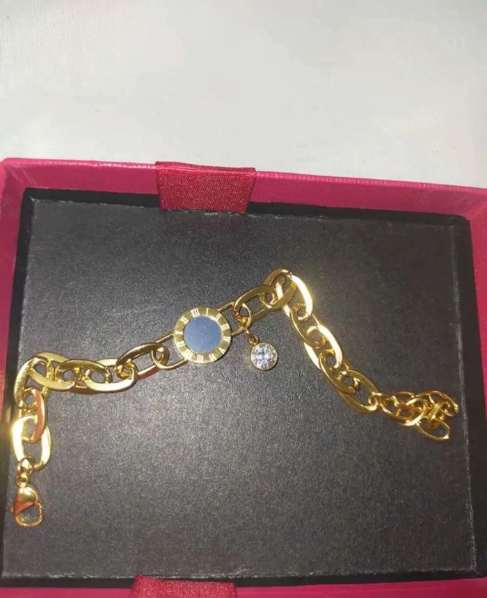 Bracelet chaîne motif noir - photo numéro 4